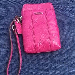 SOLD Coach Wristlet Magenta